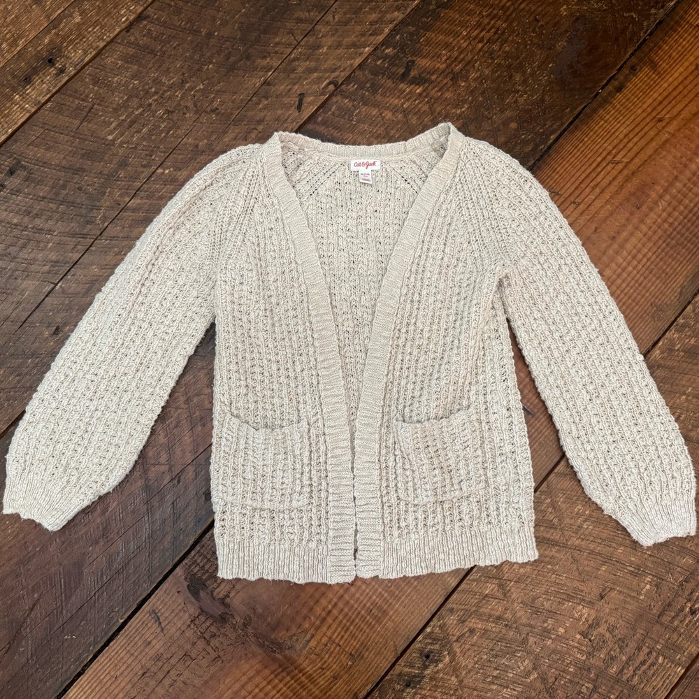 Cat & Jack Cream Cardigan Size 7/8